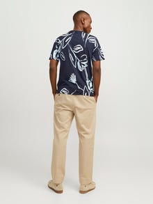 Jack & Jones T-shirt Estampado total Decote Redondo -Navy Blazer - 12253552