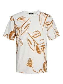 Jack & Jones All Over Print Crew neck T-shirt -Sudan Brown  - 12253552