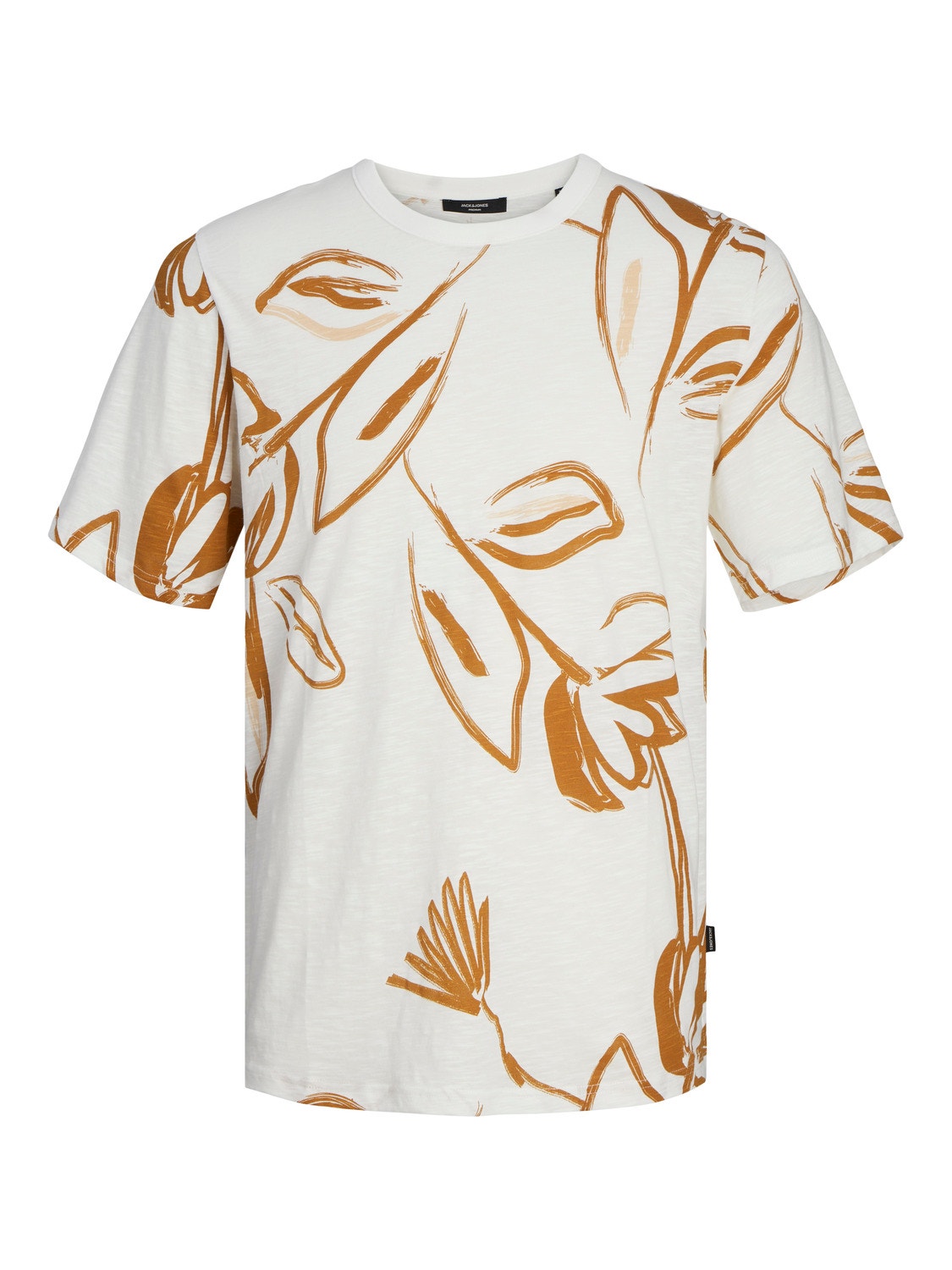Jack & Jones All Over Print Rundringning T-shirt -Sudan Brown  - 12253552
