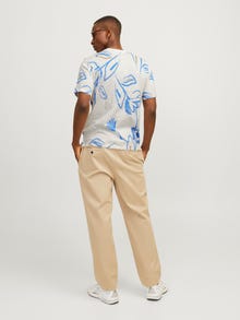 Jack & Jones All Over Print Crew neck T-shirt -Cloud Dancer - 12253552