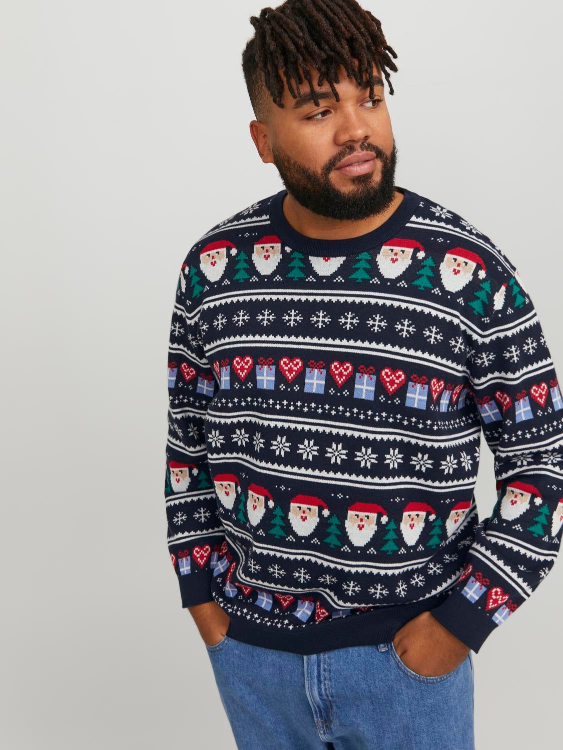 Plus Size X mas Crew Neck Jumper with 60 discount Jack Jones