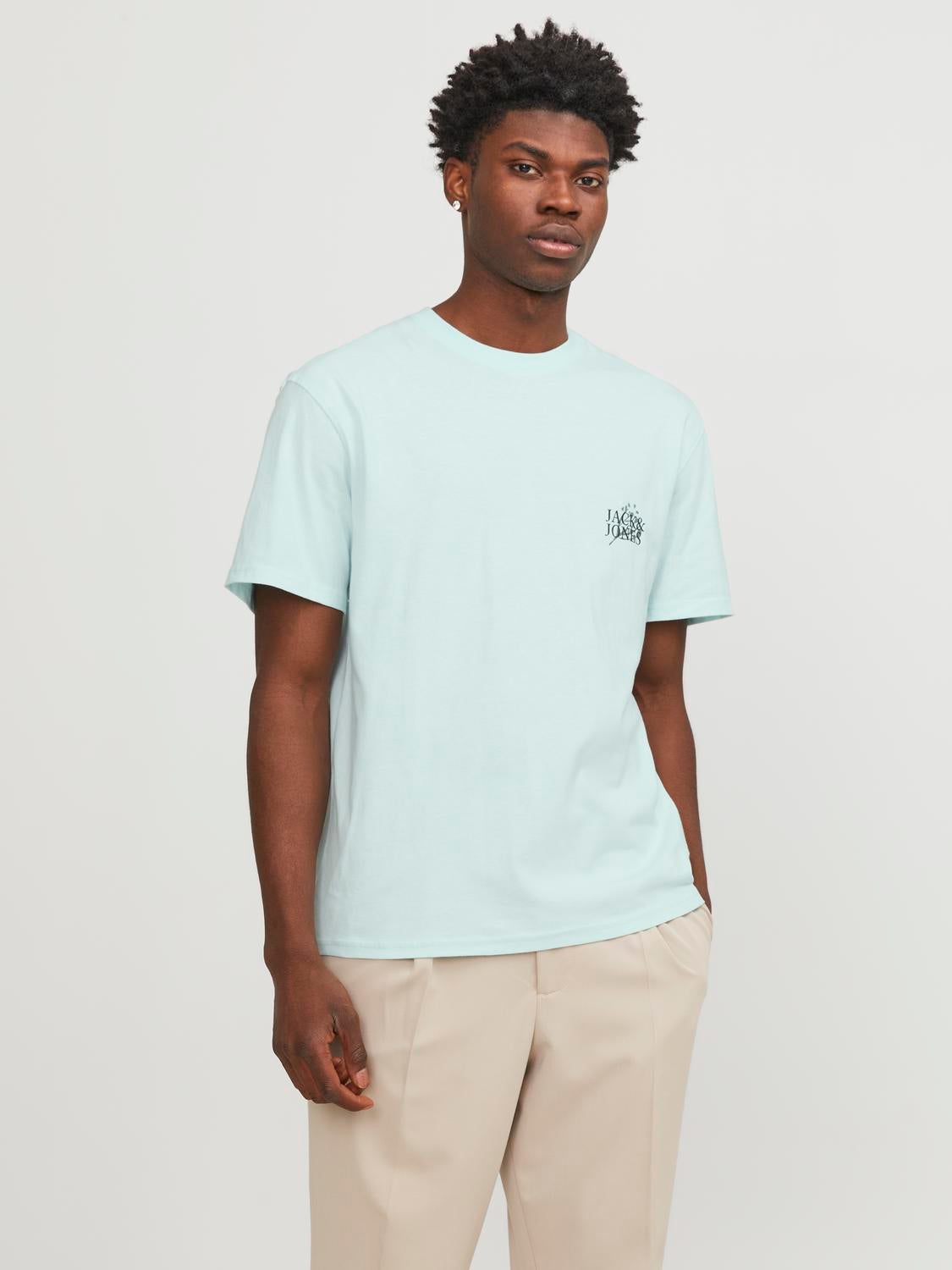 T-shirt Imprimé Col Rond - Jack & Jones - Modalova