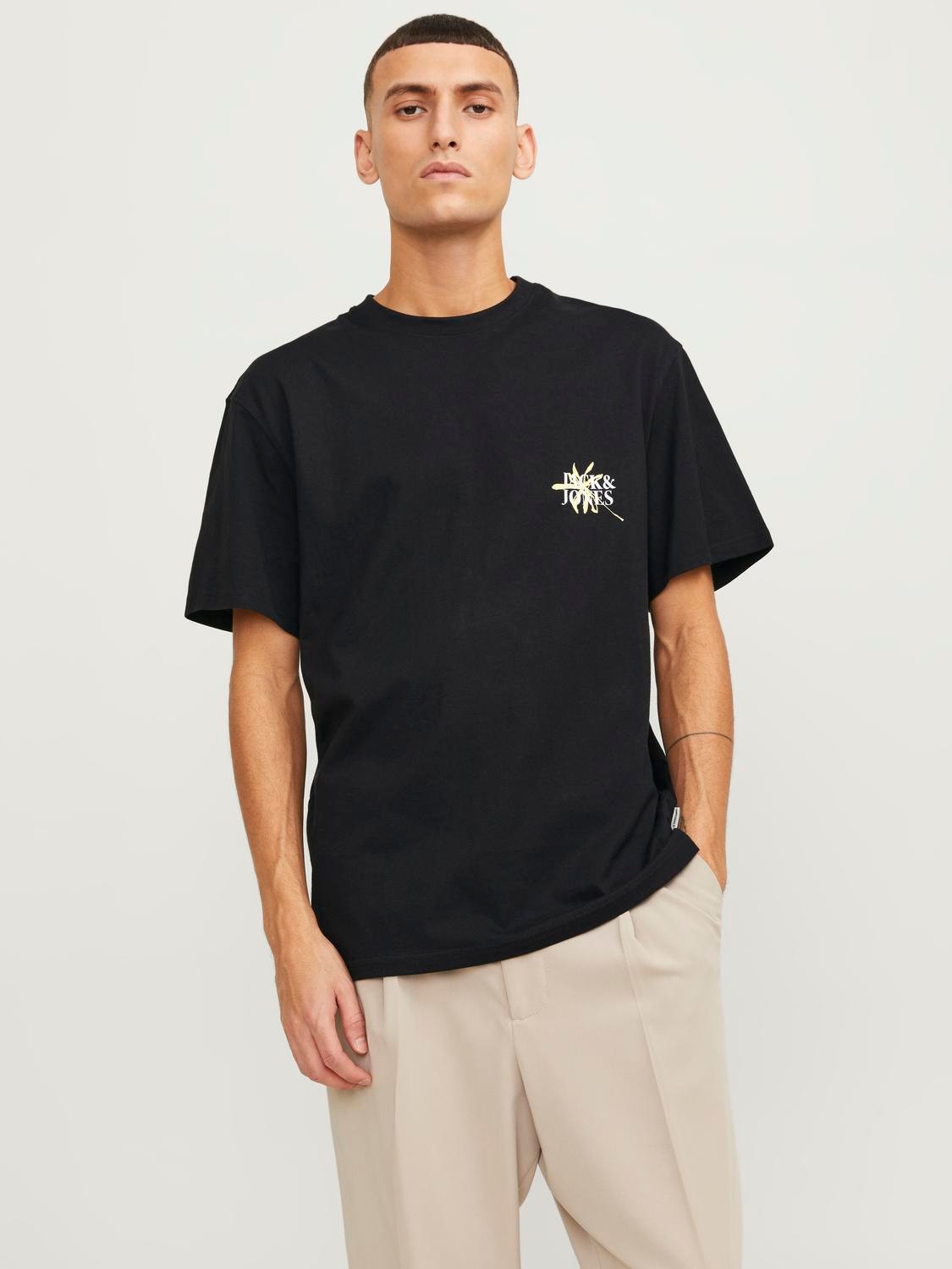 Jack & Jones Gedruckt Rundhals T-shirt -Black - 12253602