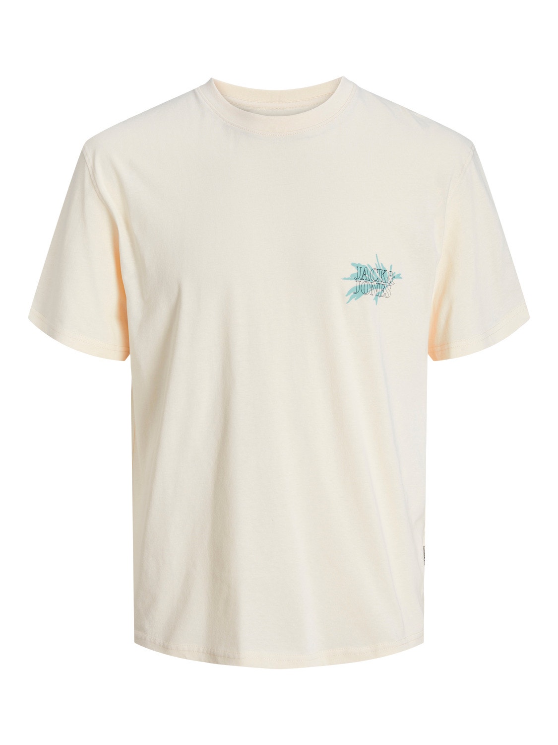 Jack & Jones Trykk O-hals T-skjorte -Buttercream - 12253602