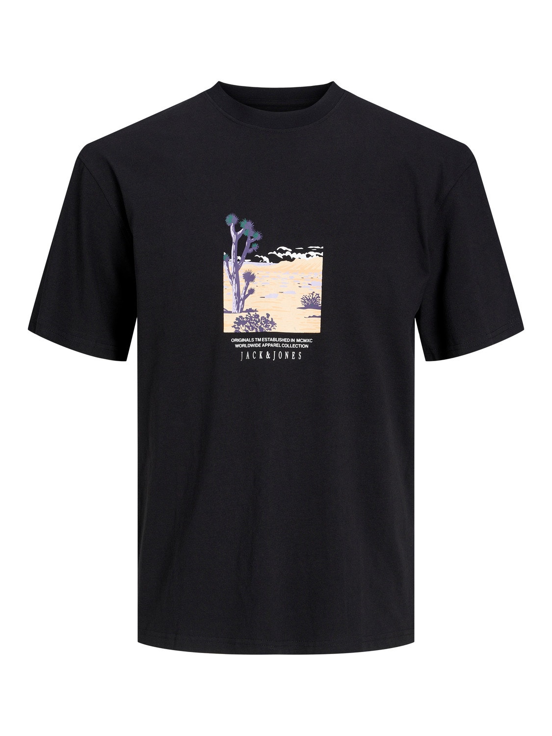 Jack & Jones Gedruckt Rundhals T-shirt -Black - 12253613