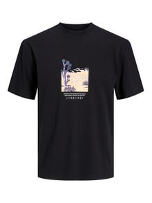 Jack & Jones Tryck Rundringning T-shirt -Black - 12253613
