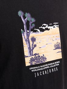 Jack & Jones Printet Crew neck T-shirt -Black - 12253613