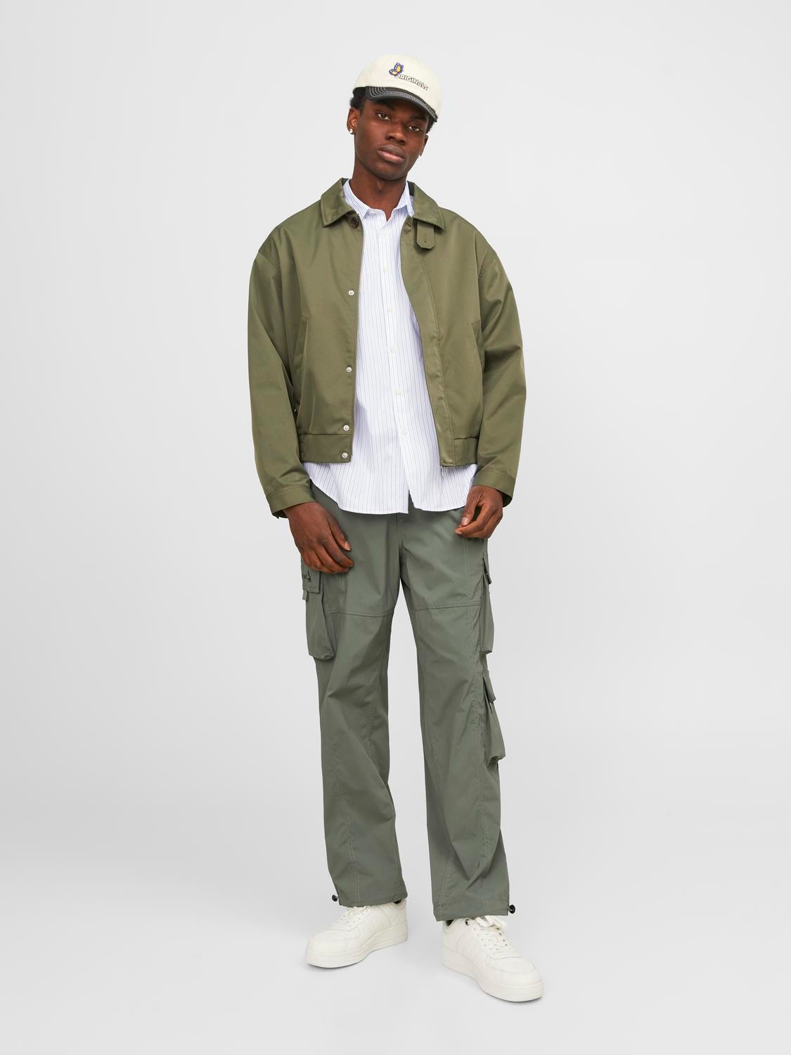 Jack & Jones Calças Cargo Loose Fit -Agave Green - 12253626