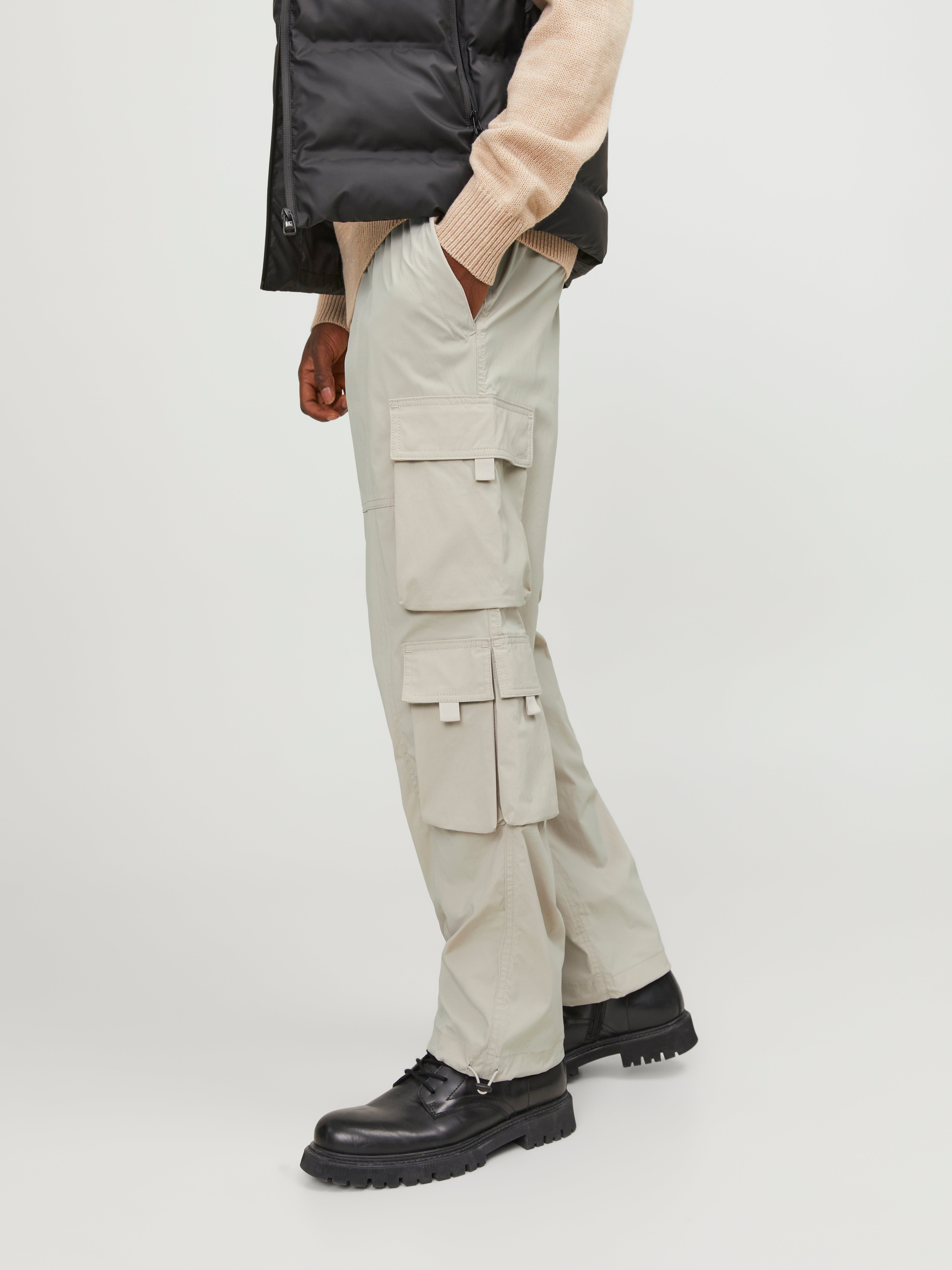 Mens loose fit deals cargo trousers