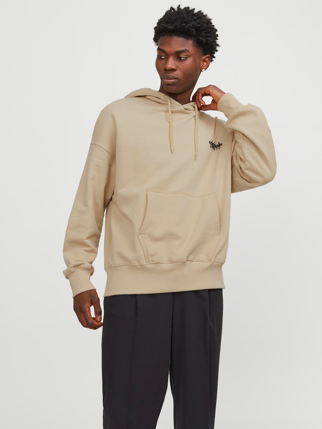 Jack and outlet jones beige hoodie