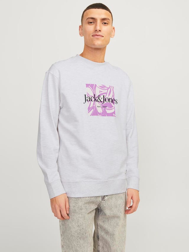 Jack & Jones Printet Sweatshirt med rund hals - 12253652