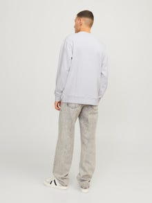 Jack & Jones Printet Sweatshirt med rund hals -White Melange - 12253652