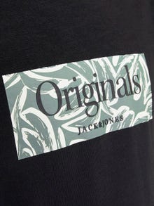 Jack & Jones Printed Crew neck Sweatshirt -Black - 12253652