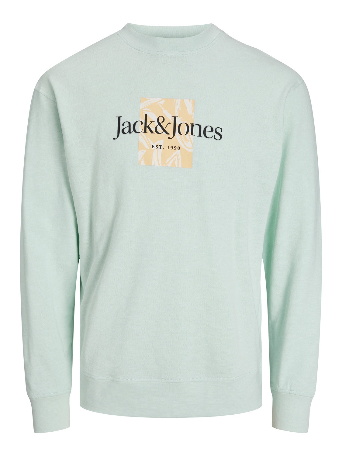 Jack & Jones Nyomott mintás Személyzeti nyakú pulóver -Skylight - 12253652