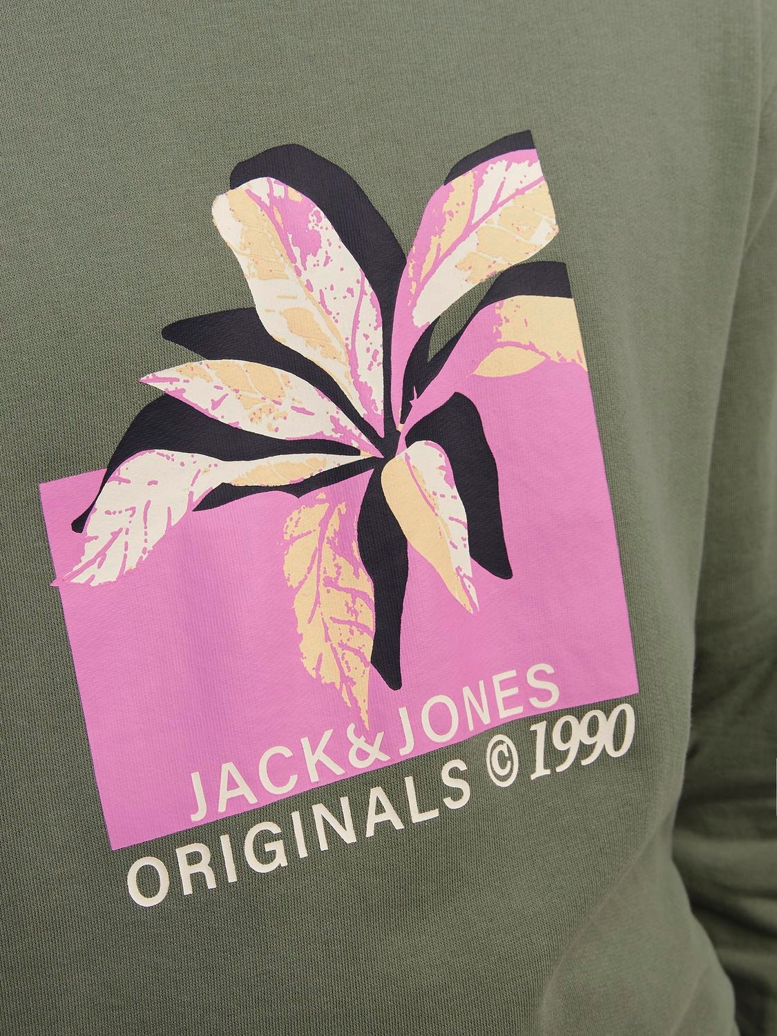 Jack & Jones Printed Crew neck Sweatshirt -Laurel Wreath - 12253655