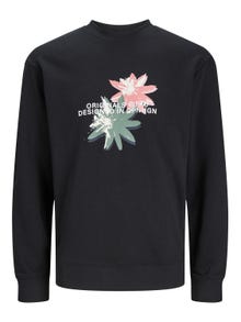 Jack & Jones Bedrukt Sweatshirt met ronde hals -Black - 12253655