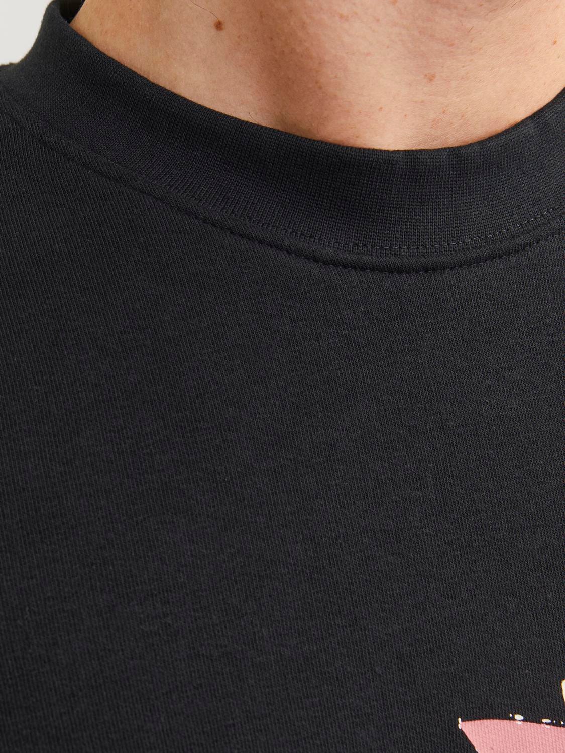 Jack & Jones Bedrukt Sweatshirt met ronde hals -Black - 12253655
