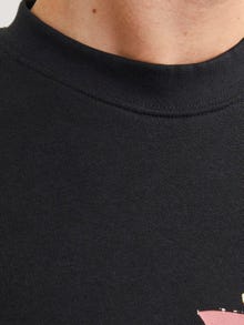 Jack & Jones Printed Crewn Neck Sweatshirt -Black - 12253655