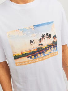 Jack & Jones Gedrukt Ronde hals T-shirt -Bright White - 12253679