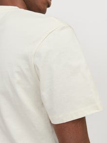 Jack & Jones Trykk O-hals T-skjorte -Buttercream - 12253679