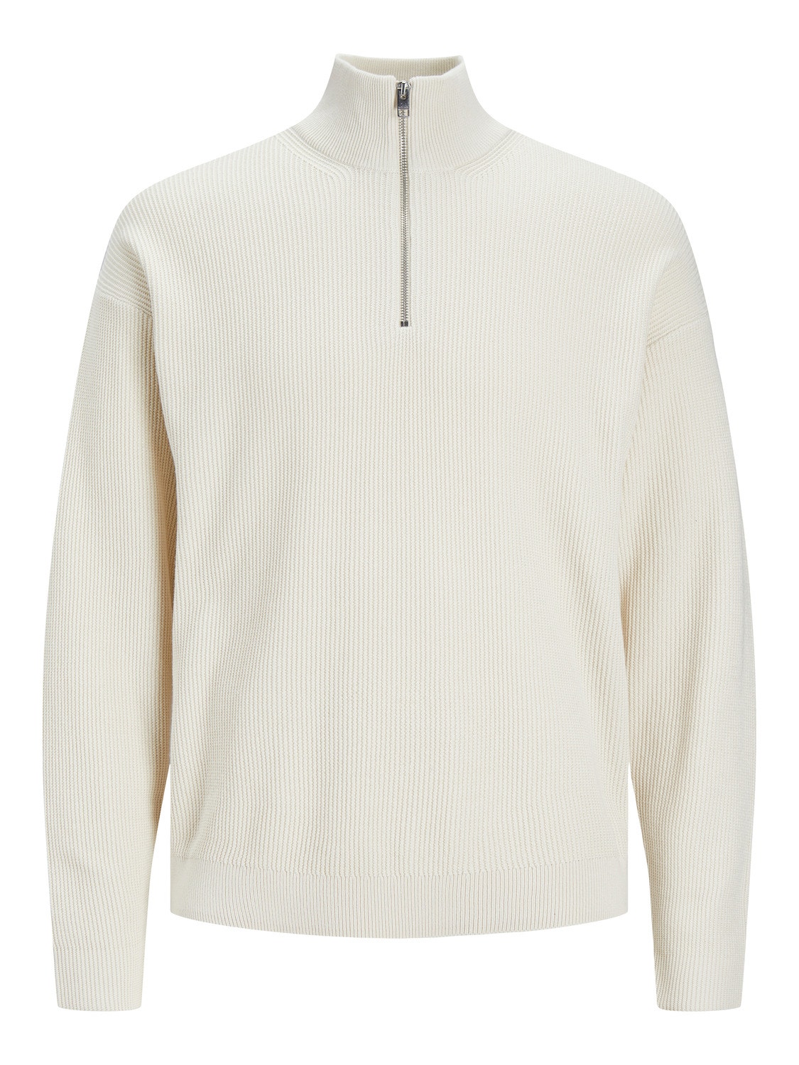 Jack & Jones Sima Fél cipzáros pulóver -Almond Milk - 12253684