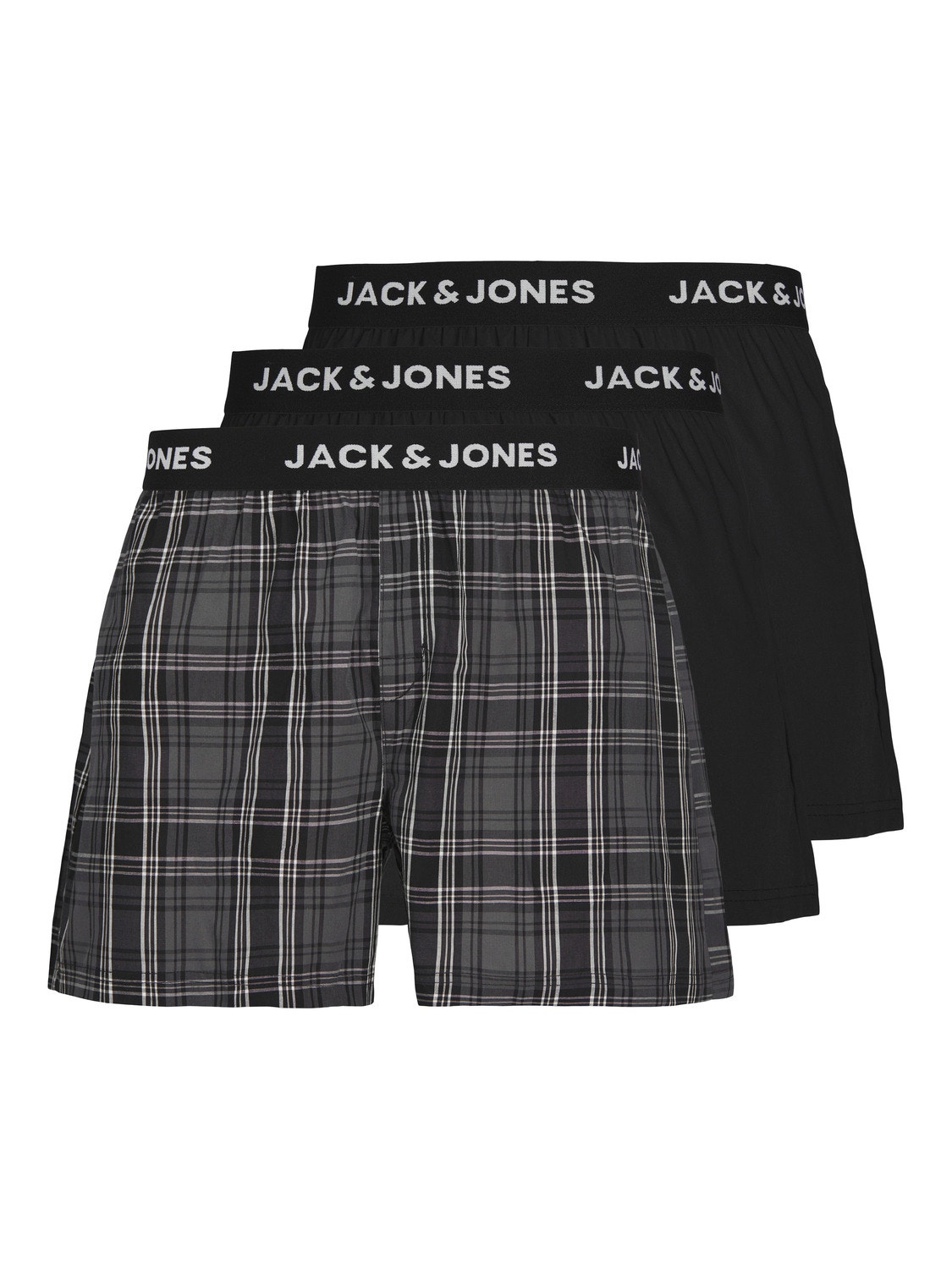 Jack & Jones 3-συσκευασία Μποξεράκι -Black - 12253686