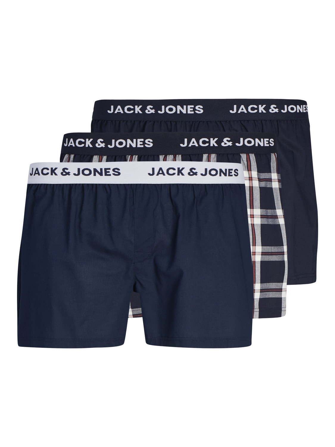 Jack & Jones 3-pak Bokserki -Navy Blazer - 12253689
