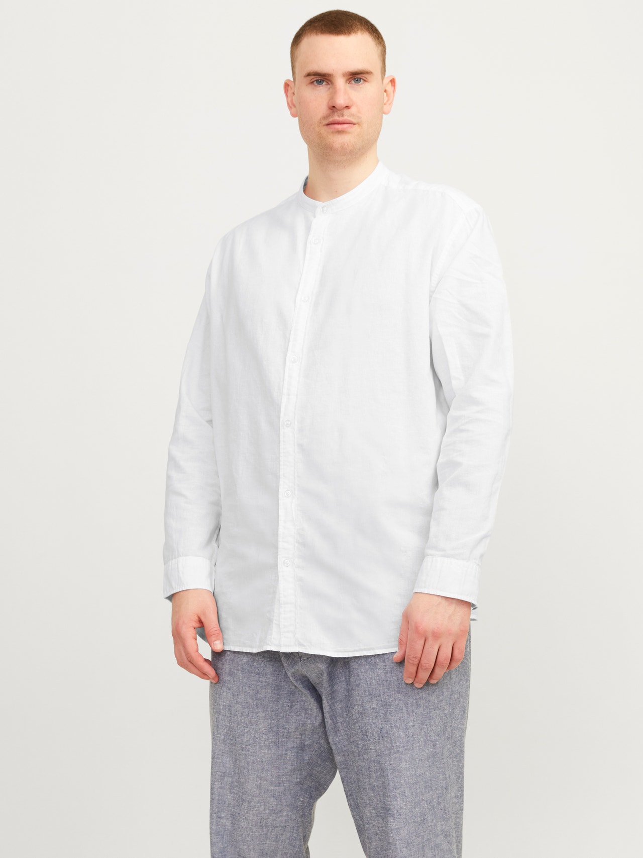 Jack & Jones Plus Size Camisa Slim Fit -White - 12253718