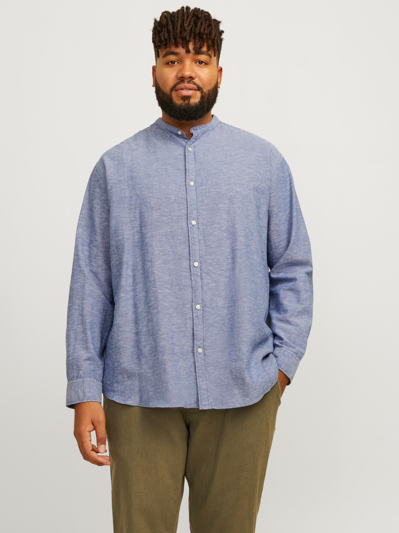 Jack & Jones Plus Size Slim Fit Skjorta -Faded Denim - 12253718
