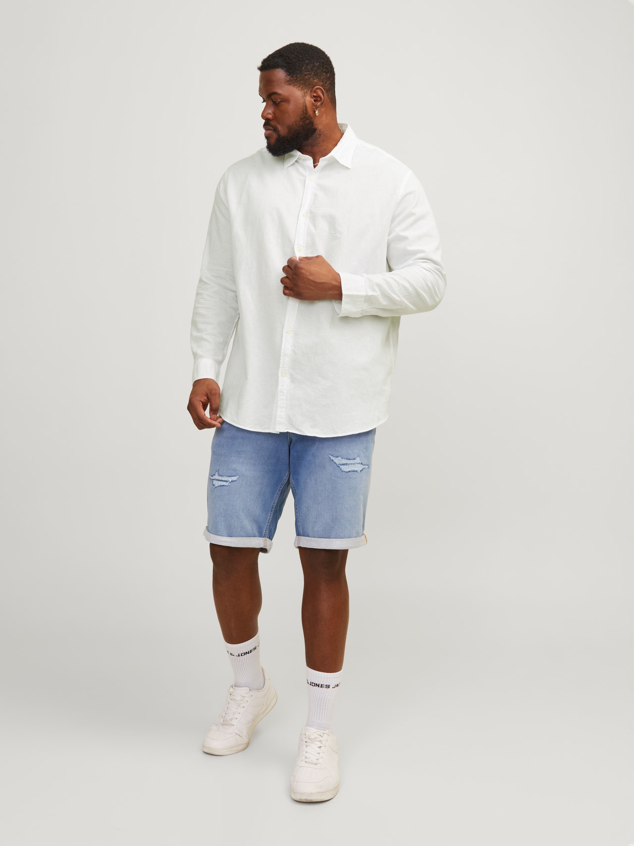 Jack & Jones Plus Size Camicia Slim Fit -White - 12253720