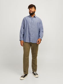 Jack & Jones Plus Size Camisa Slim Fit -Faded Denim - 12253720
