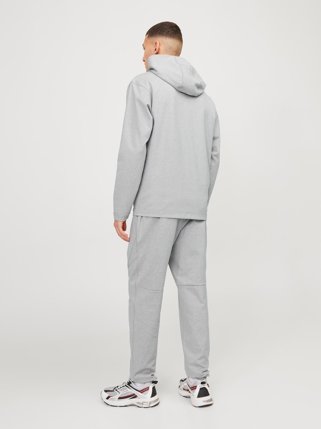 Slim Fit Fleece Jogging Bottoms - Melange Grey – boxmenswear