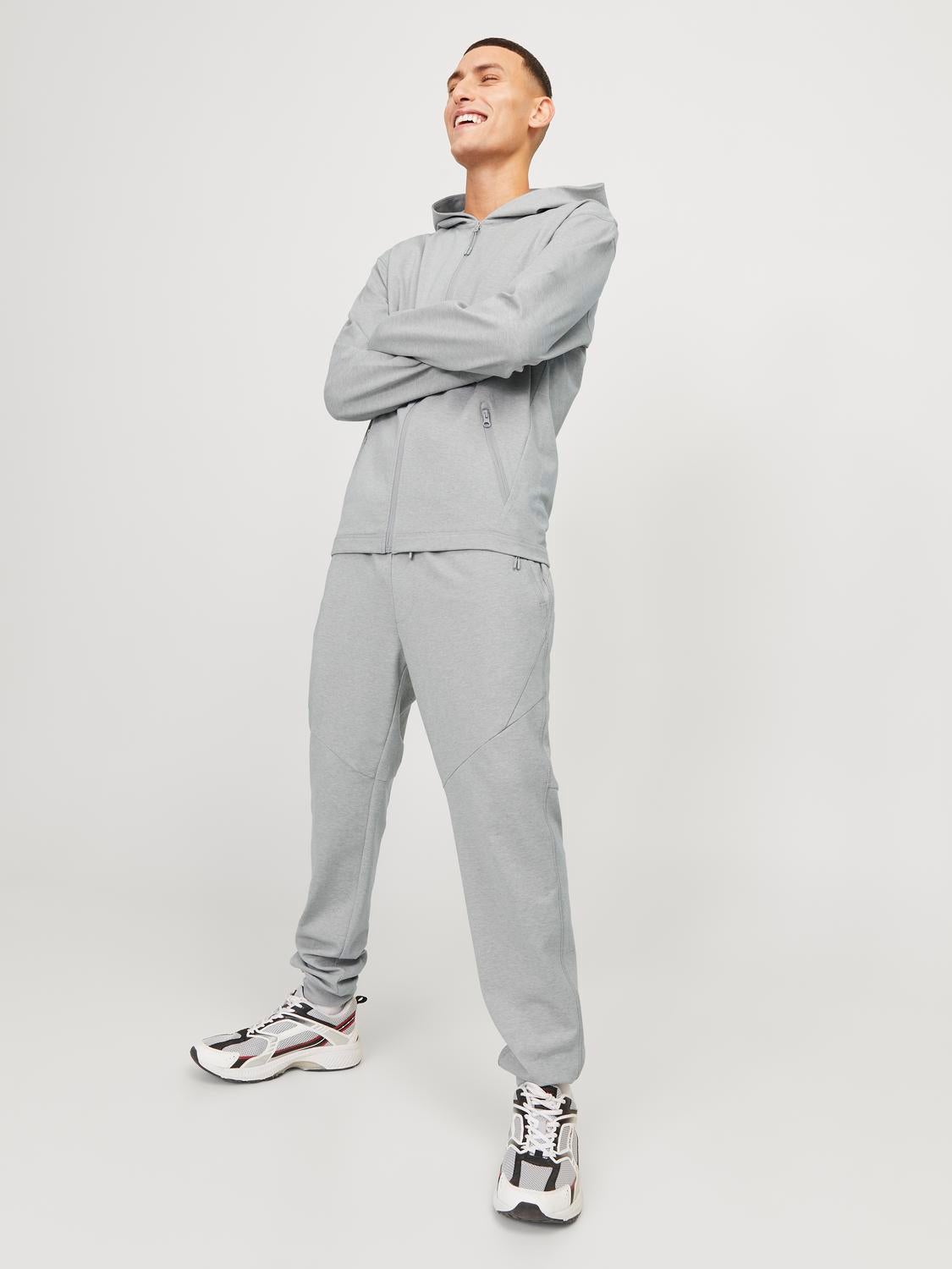 Mens slim discount fit grey tracksuit