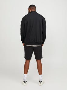 Jack & Jones Plus Size Effen Sweatshirt met rits -Black - 12253745