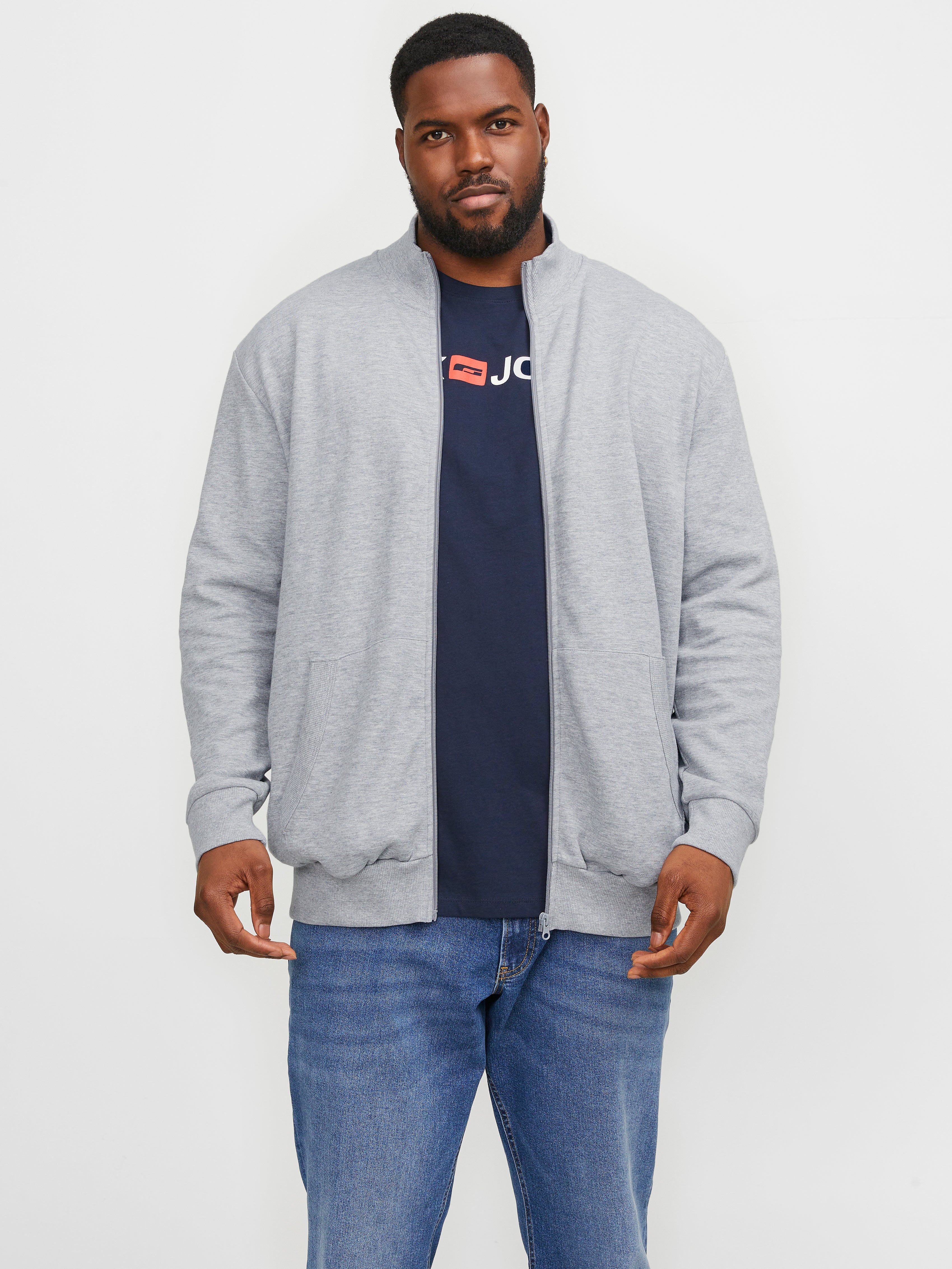 Plus Size Sweat Zip Uni - Jack & Jones - Modalova