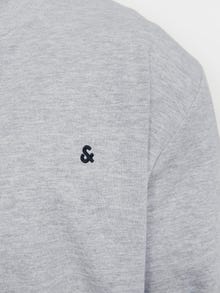 Jack & Jones Plus Size Ensfarvet Sweatshirt med lynlås -Light Grey Melange - 12253745