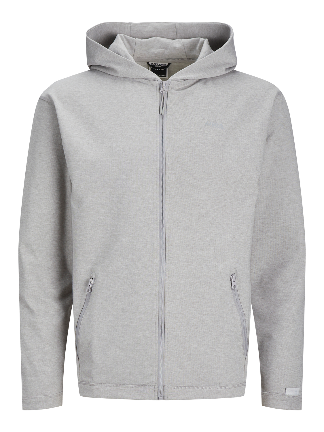 Plain Zip Hoodie | Light Grey | Jack & Jones®