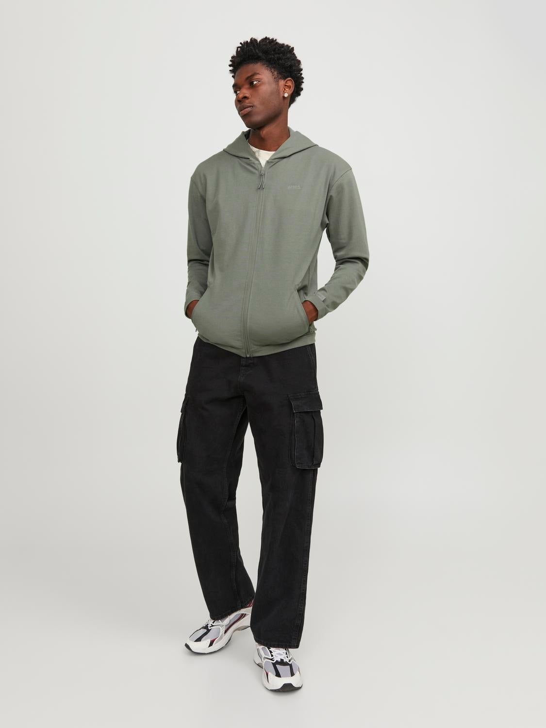 Plain Zip Hoodie | Medium Green | Jack & Jones®