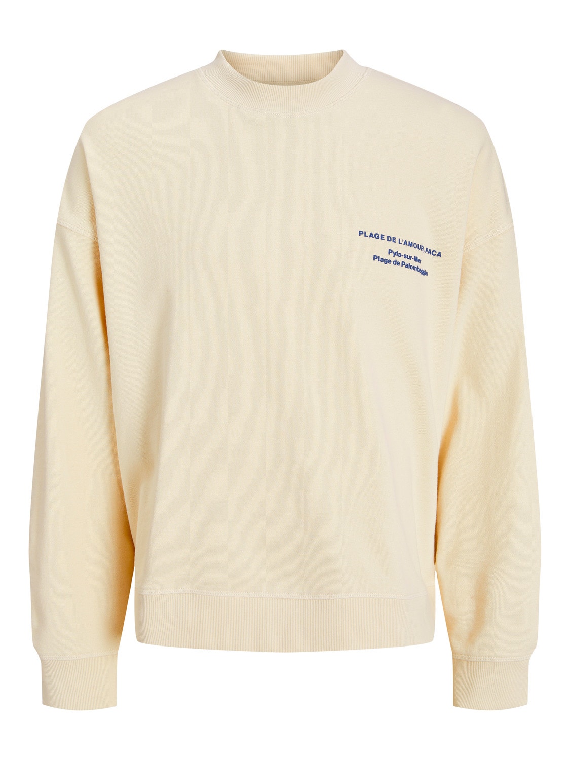 Jack & Jones Printed Crew neck Sweatshirt -Buttercream - 12253776