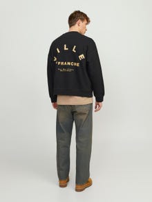 Jack & Jones Bedrukt Sweatshirt met ronde hals -Black - 12253776
