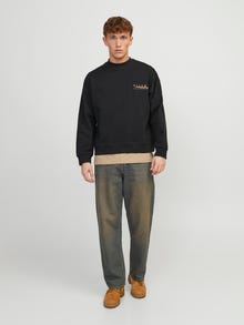 Jack & Jones Bedrukt Sweatshirt met ronde hals -Black - 12253776