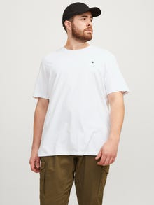 Jack & Jones Plus Size T-shirt Liso -White - 12253778