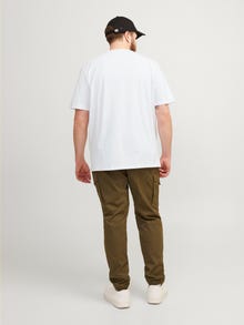 Jack & Jones Plus Size Yksivärinen T-paita -White - 12253778