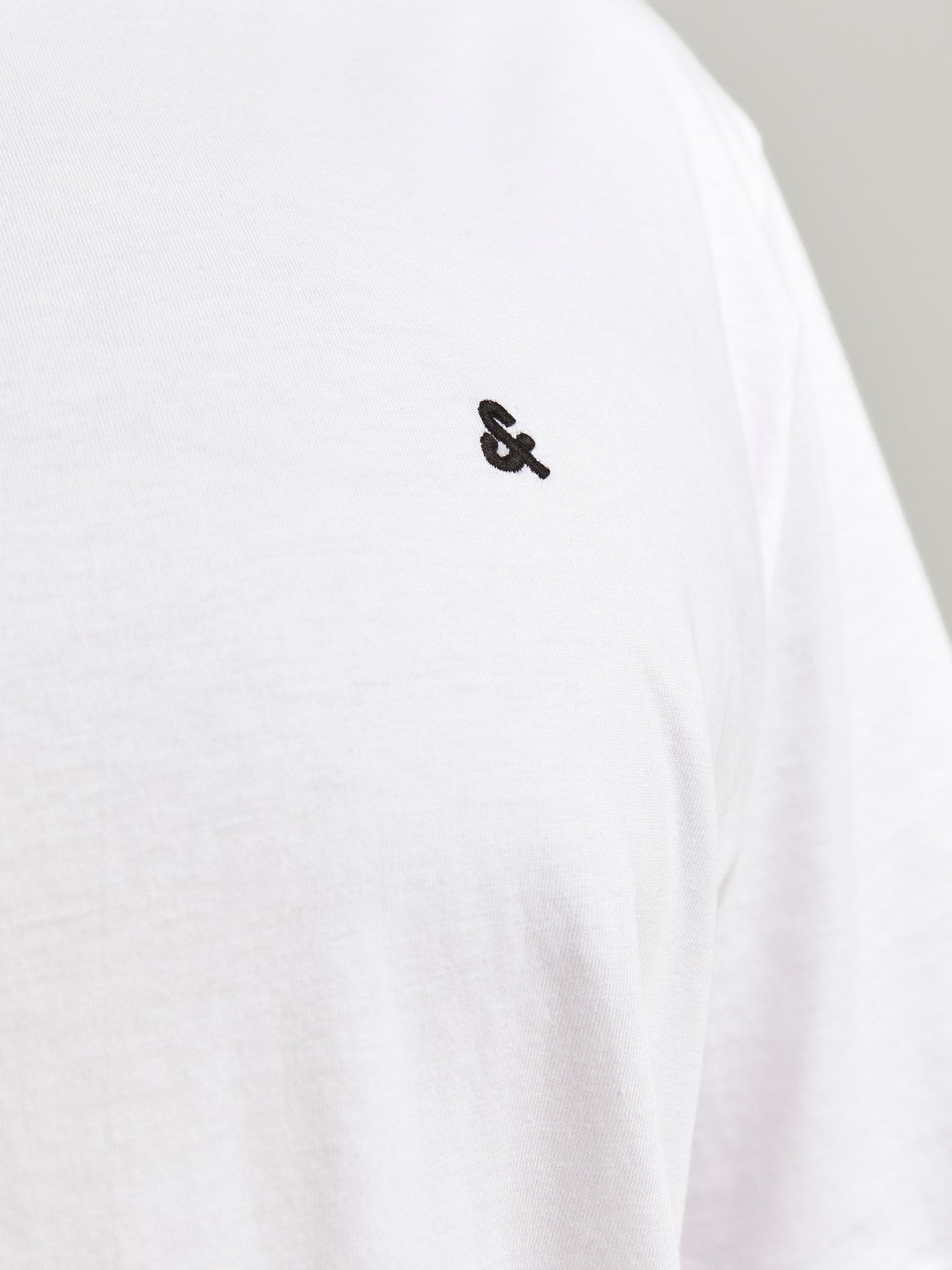 Jack & Jones Plus Size Gładki T-shirt -White - 12253778