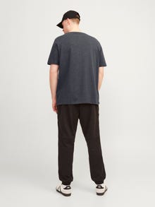 Jack & Jones Plus Size T-shirt Liso -Dark Grey Melange - 12253778