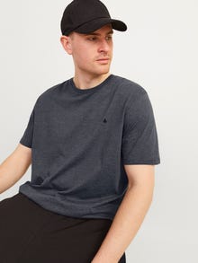 Jack & Jones Plus Size Enfärgat T-shirt -Dark Grey Melange - 12253778