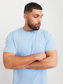 Jack & Jones Plus Size Plain T-shirt -Chambray Blue - 12253778