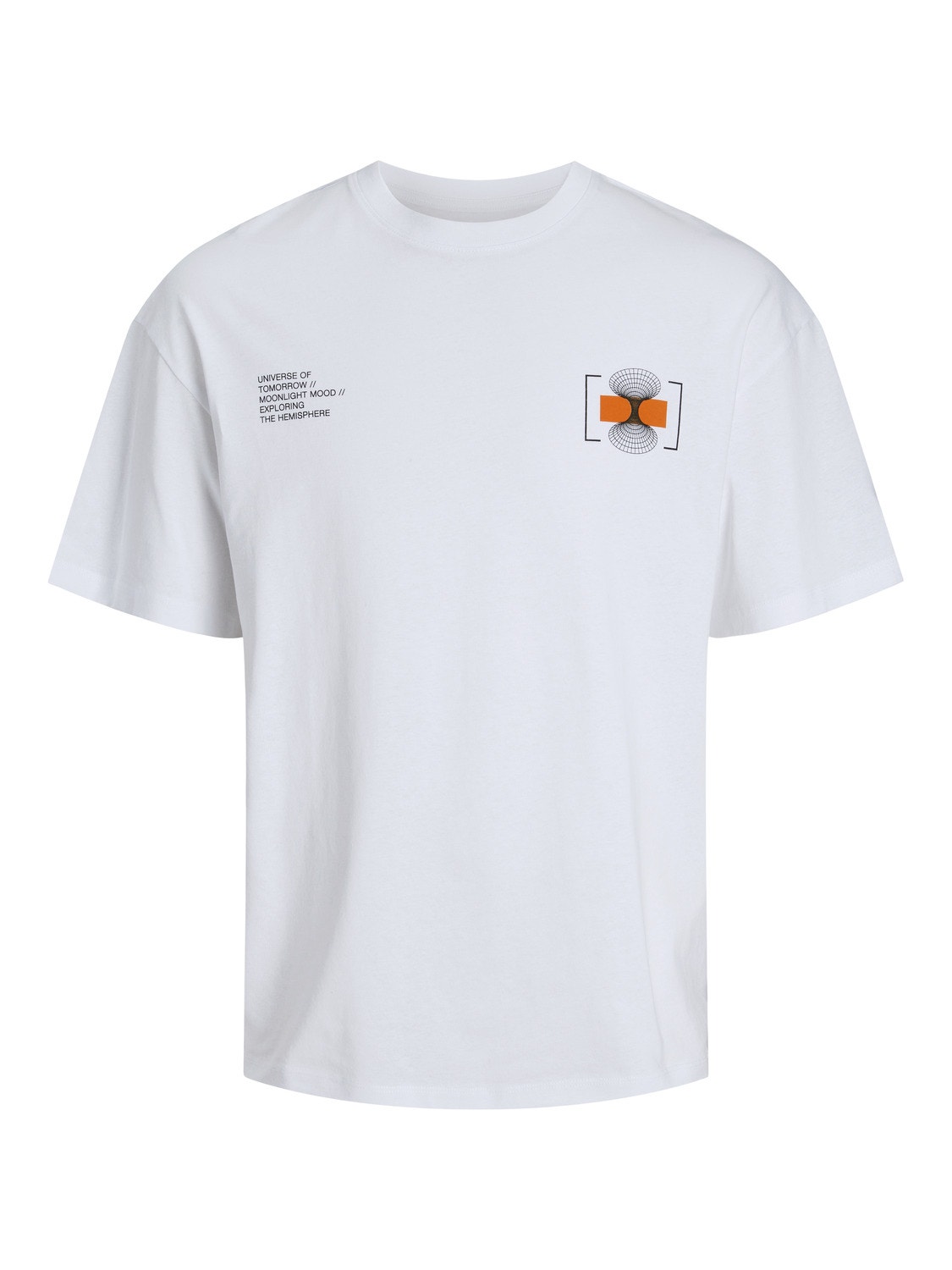 Jack & Jones Printed Crew neck T-shirt -White - 12253842