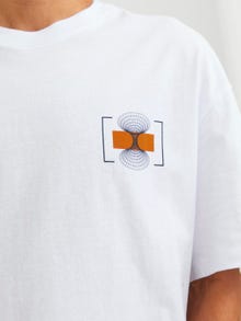 Jack & Jones Printed Crew neck T-shirt -White - 12253842
