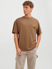 Jack & Jones Nyomott mintás Környak Trikó -Thrush - 12253844